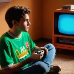 고전 스포츠게임 재발매 정보 - **Prompt: The Irresistible Charm of Retro Sports Gaming**
    A young man in his early twenties, ful...